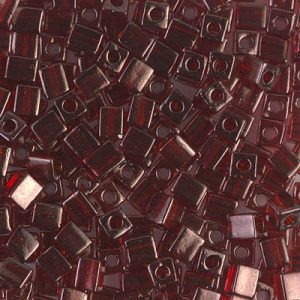 SB-304 Miyuki 4mm Cube Bead Garnet Gold Luster