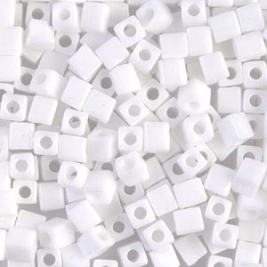 SB-402 Miyuki 4mm Cube Bead White