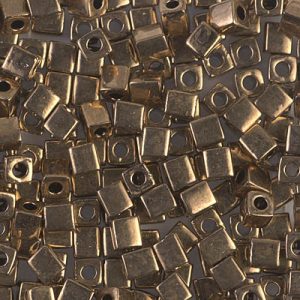 SB-457: Miyuki 4mm Square Bead Metallic Dark Bronze