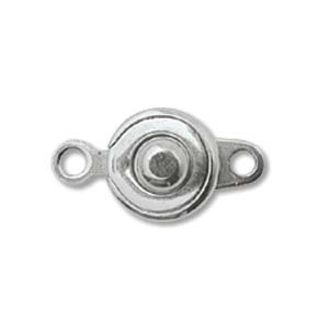 Ball and Socket Clasp 8mm Silver Plated (1 set)