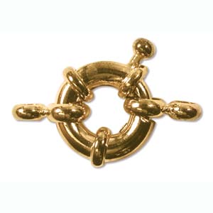 Spring Ring Clasp 11mm Gold Plate (1 set)
