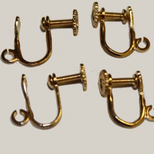 Screw On Earring Gold Plated (4 per pack)