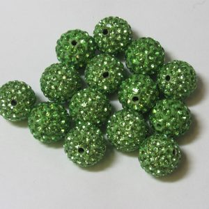 Shamballa Bead 12mm Peridot (1 piece)