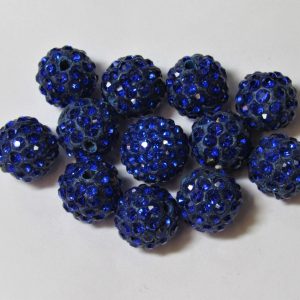 Shamballa Bead 12mm Sapphire (1 piece)