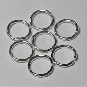 Silver Plated Jump Rings 12mm (10 per pack)