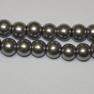 Glass Pearls Silver 10mm