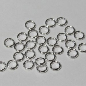 Silver Plated Jump Rings 4mm (100 Per Pack)