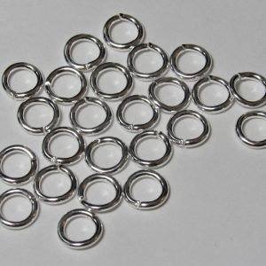 Silver Plated Jump Rings 6mm (100 per pack)