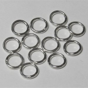Silver Plated Jump Rings 8mm (100 per pack)