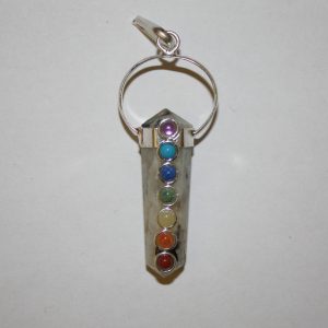 B2. Smokey Quartz 7 Chakra Pendant