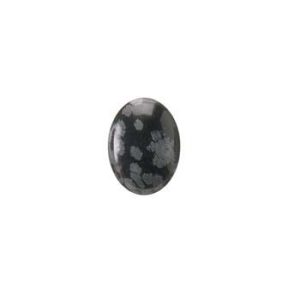 Cabochon Snowflake Obsidian 10x8mm