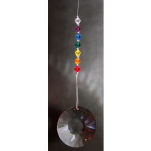 Window Hanging Sunburst Crystal with 6mm Rainbow Bicones