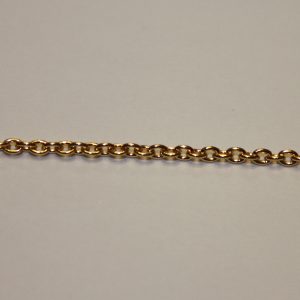 Very Fine Chain 2x3mm Gold Plated (1 metre) T045