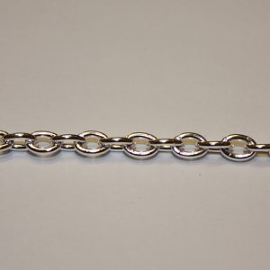Fine Oval Link Chain 3.5x4.5mm Silver Plated (1 metre) T060