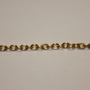 Fine Oval Link Chain 3.5x4.5mm Gold Plated (1 metre) T060