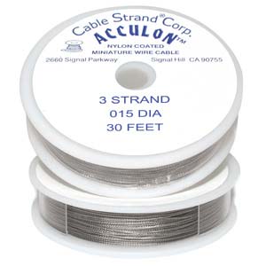 Acculon .015 inch 3 strand x30ft - Bright