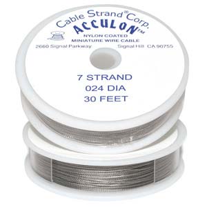 Acculon .024 inch 7 strand x30ft - Bright
