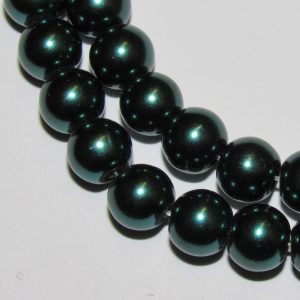 Glass Pearls Teal Green 8mm