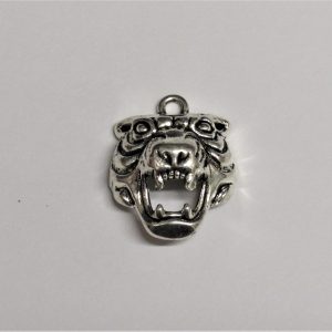Tiger Pendant 31mm Silver Plated (1 Piece)