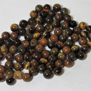 Tiger's Eye 4mm Round Bead (x1)