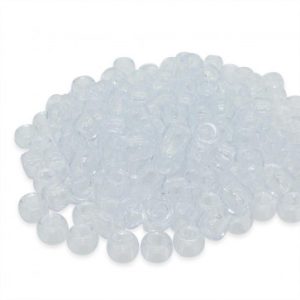 Plastic Pony Beads Transparent Clear 6x8mm (1 piece)