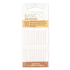 Twisted Wire Needles with Collapsible Eye (10 per pack) - Fine