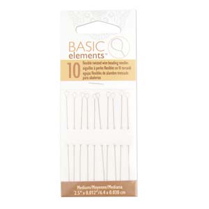Twisted Wire Needles with Collapsible Eye (10 per pack) - Medium