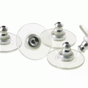 Monster Earring Backs Silver Plated (12 Per Pack)