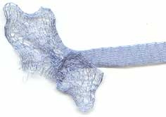 Wire Mesh Cord Baby Blue 6mm x 1 Metre