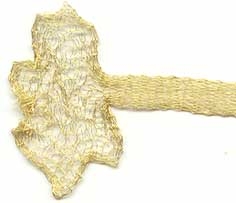 Wire Mesh Cord Honey Gold 6mm x 1 Metre