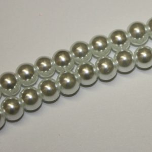 Glass Pearls White 12mm