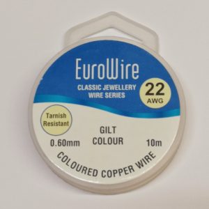 1n - Gilt Non Tarnish Copper Craft Wire 0.60mm/22 gauge