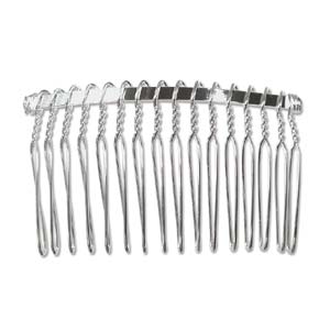 Wire Haircomb 2.5 Inches - Silver Plated (1 piece)