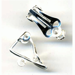 Standard Clip on Earrings Silver Plated (4 Per Pack)