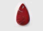 Acrylic Drop Pendant Red 31x18mm (1 piece)