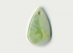Acrylic Drop Pendant White Marble 31x18mm (1 piece)