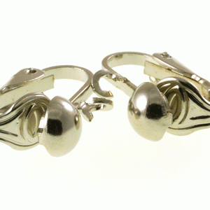 Clip on Earring with Ball Silver Plated (4 Per Pack)