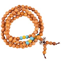 Wooden Mala - with dorje