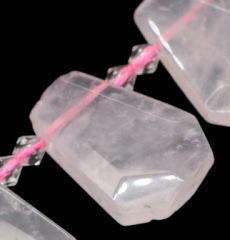 Top Drilled- Trapeziod - Rose Quartz