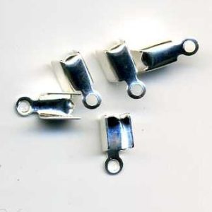 Foldover Crimp Small Silver Plated (10 Per Pack)
