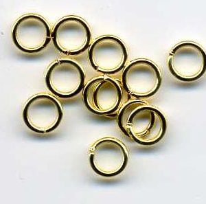 Gold Plated Jump Rings 5mm (100 Per Pack)