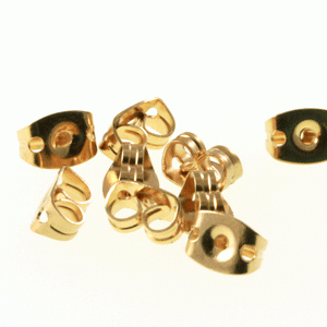 Earring Scrollbacks Gold Plated (20 Per Pack)