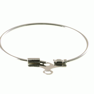 Loop Earring 40mm Silver Plated (4 Per Pack)