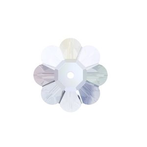 Flower 6mm Crystal AB (x10) 3700