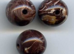 Acrylic Round Bead Autumn Swirl 12mm (1 piece)