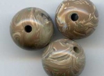 Acrylic Round Bead Khaki Green Swirl 12mm (1 piece)