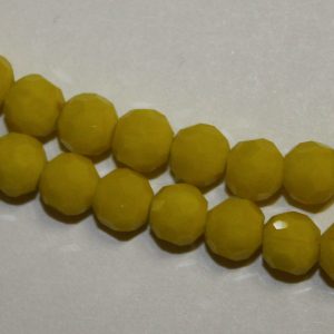 Plastic Pony Beads Opaque Yellow 6x8mm (1 piece)
