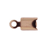 Rose Gold Plated Foldover crimp 5mm (8 per pack)