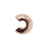 Rose Gold Plated Crimp Cover 4mm (20 per pack)