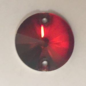 Bargain Sew On Round Red 18mm